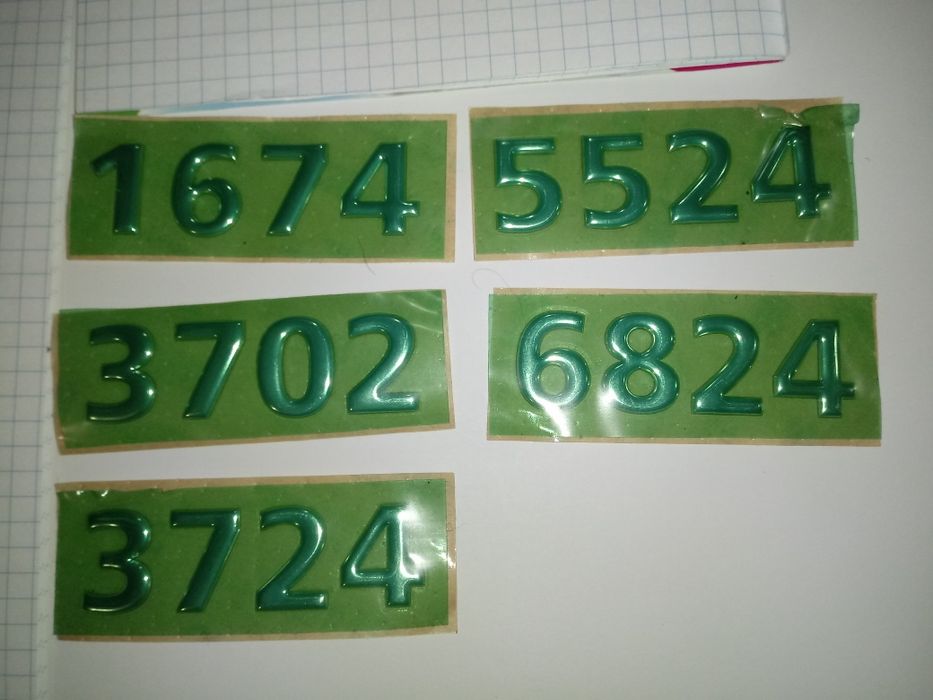 Naklejka cyfry liczby do kolekcji MF-3 gril