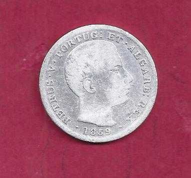 MONARQUIA D. PEDRO V   500  REIS 1859    PRATA
