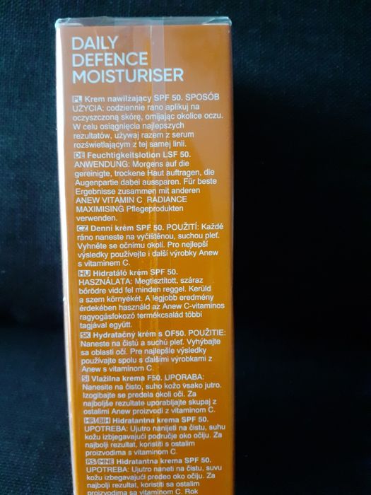 Avon Anew krem nawilżający SPF50 z wit. C