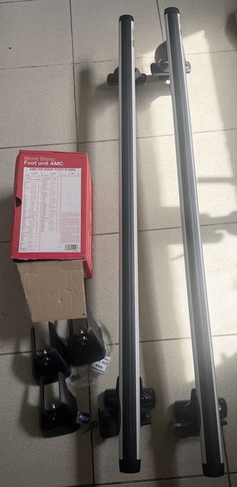 Bagażnik dachowy Inter Pack – aluminiowe belki + mocowania – komplet