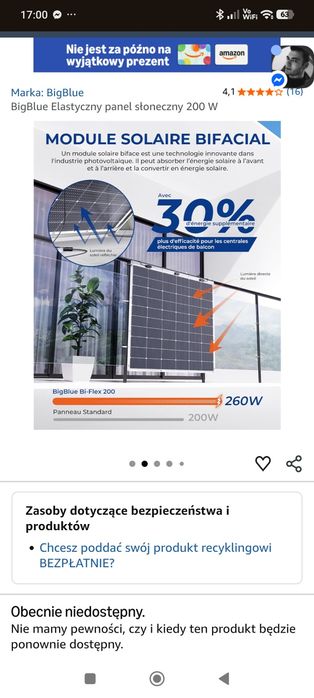Panel słoneczny elastyczny 200W