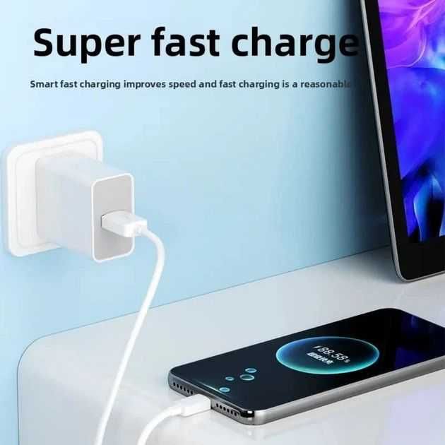 Кабель USB Type-C для швидкого заряджання телефону та підключення пристроїв 1m Білий