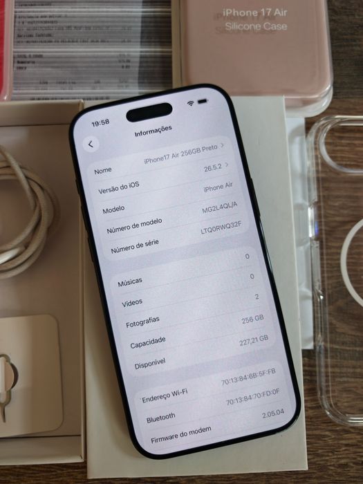 iPhone 17 Air  6.5" 256GB Preto Semi-novo C/Garantia estado Aceito Retomas