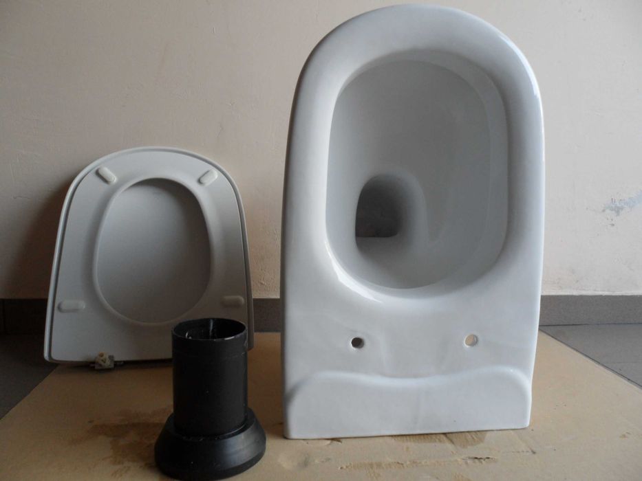 muszla miska ROCA WC wisząca do stelaża + deska + rura