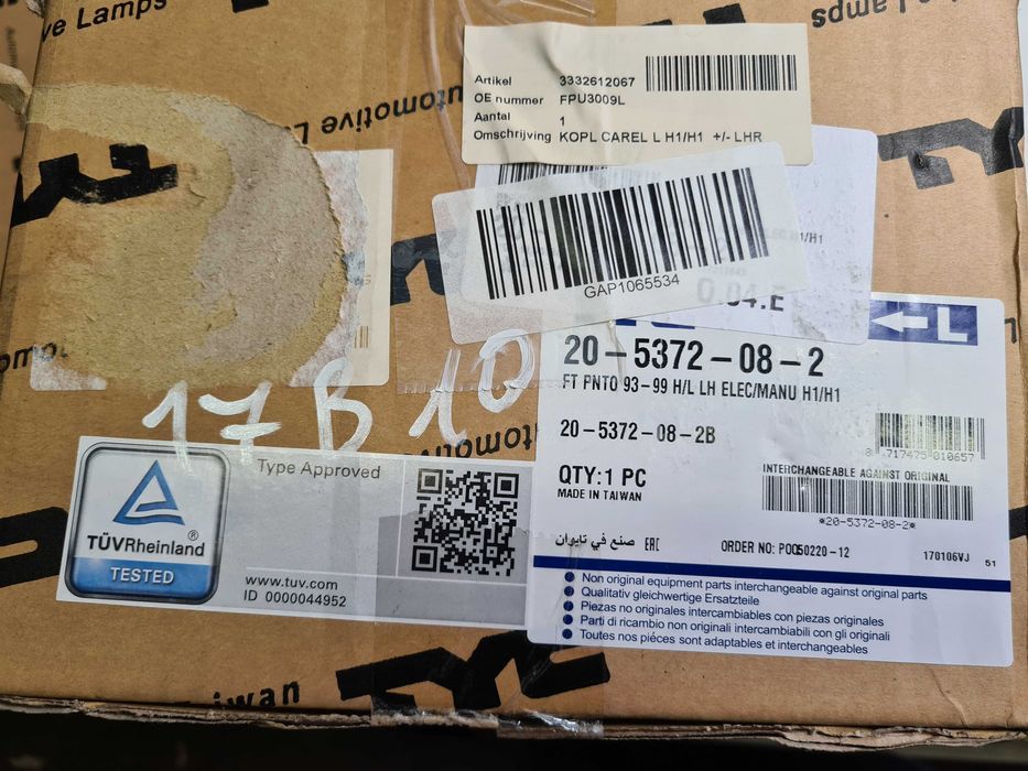 Lampa lewa przód przednia Fiat Punto I 176 NOWA 93-99