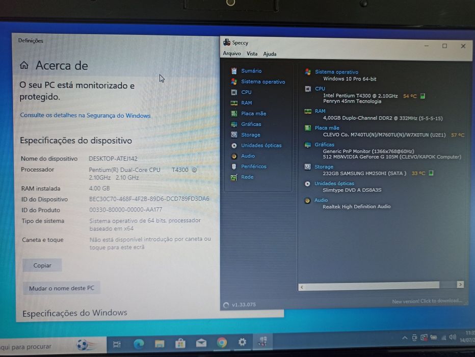 Portátil Insys 15 polegadas