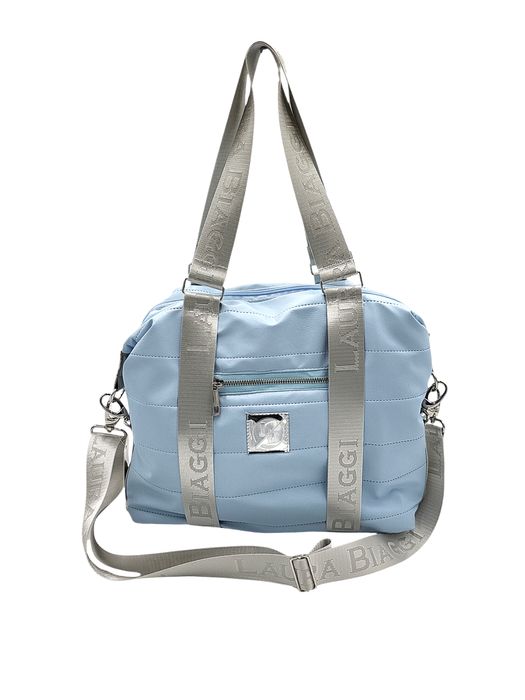 Torebka torba damska pikowana LAURA BIAGGI niebieski błękit