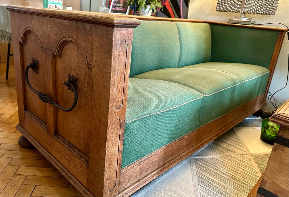Duńska sofa typu skrzynia