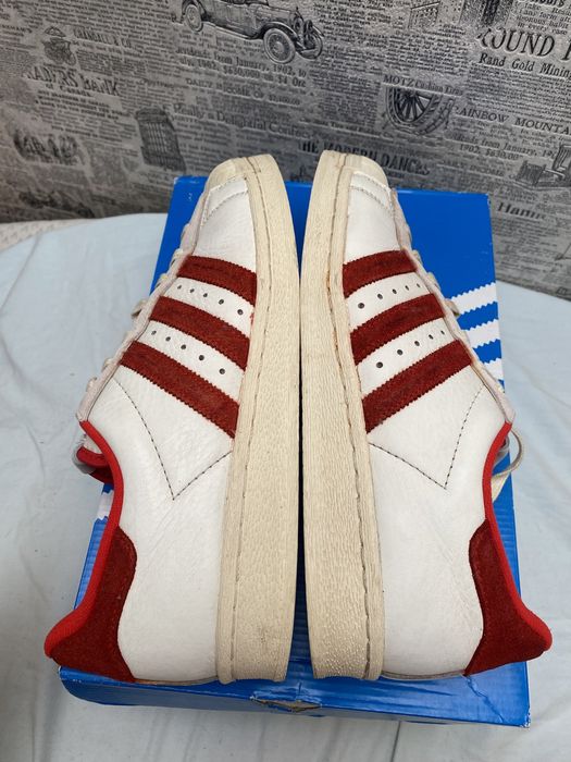 Adidas Superstar 82 White Vivid Red Cloud White