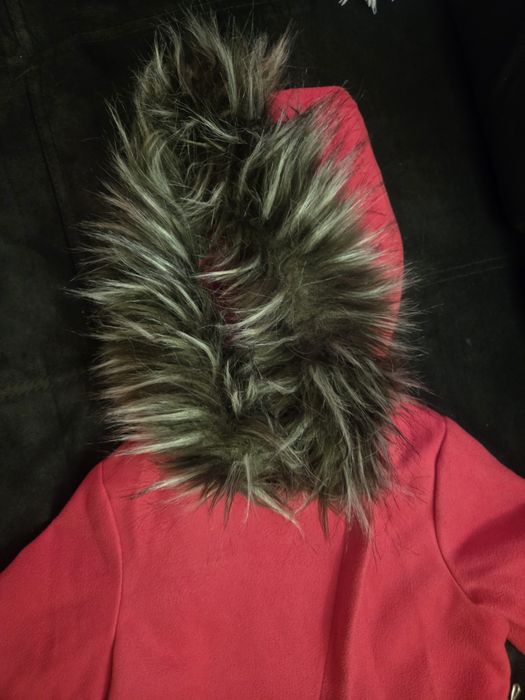 Płaszcz zimowy dziewczęcy 116 z torebką