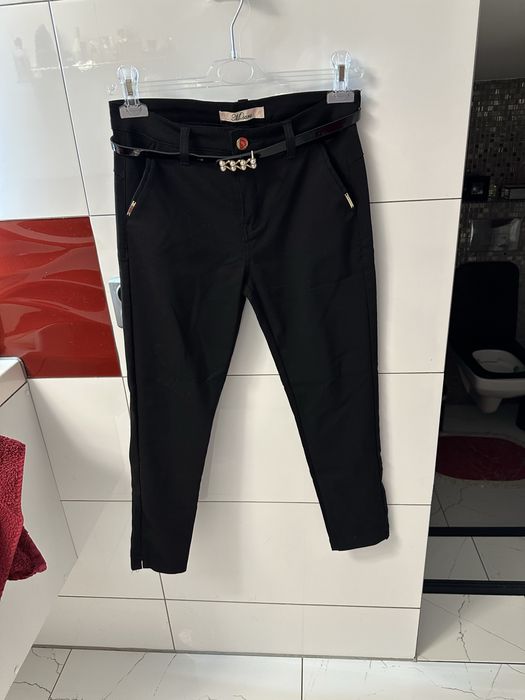 Spodnie eleganckie mSara czarne rS, 28