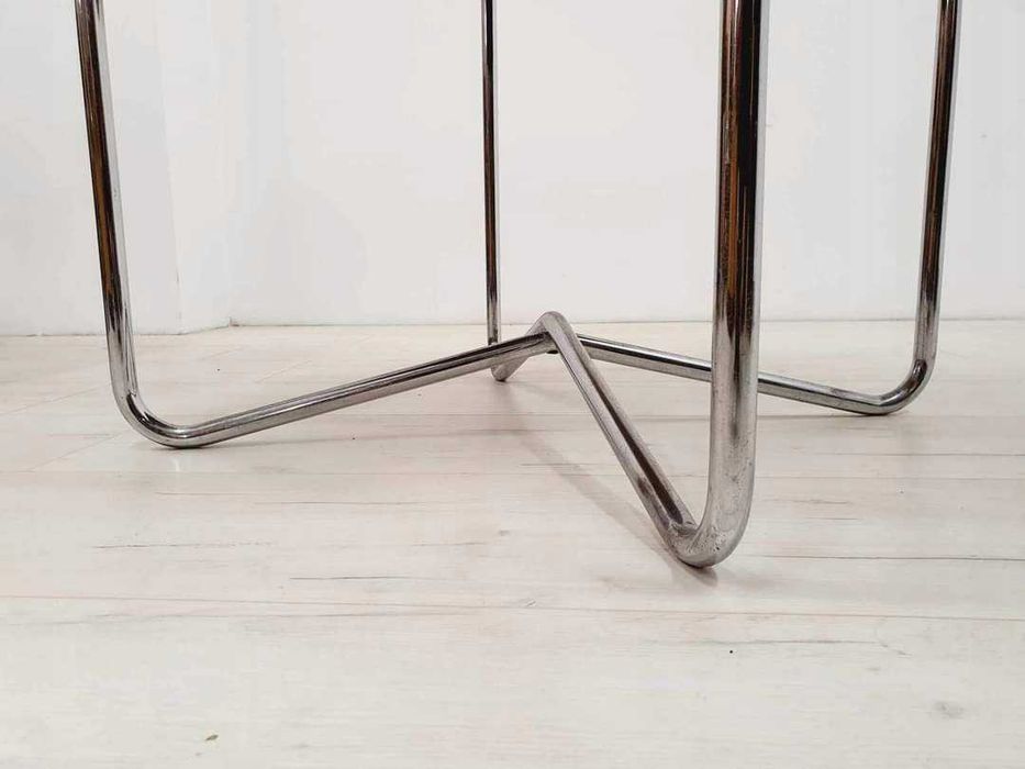 Stolik Art Deco Bauhaus Jindrich Halabala Chrom