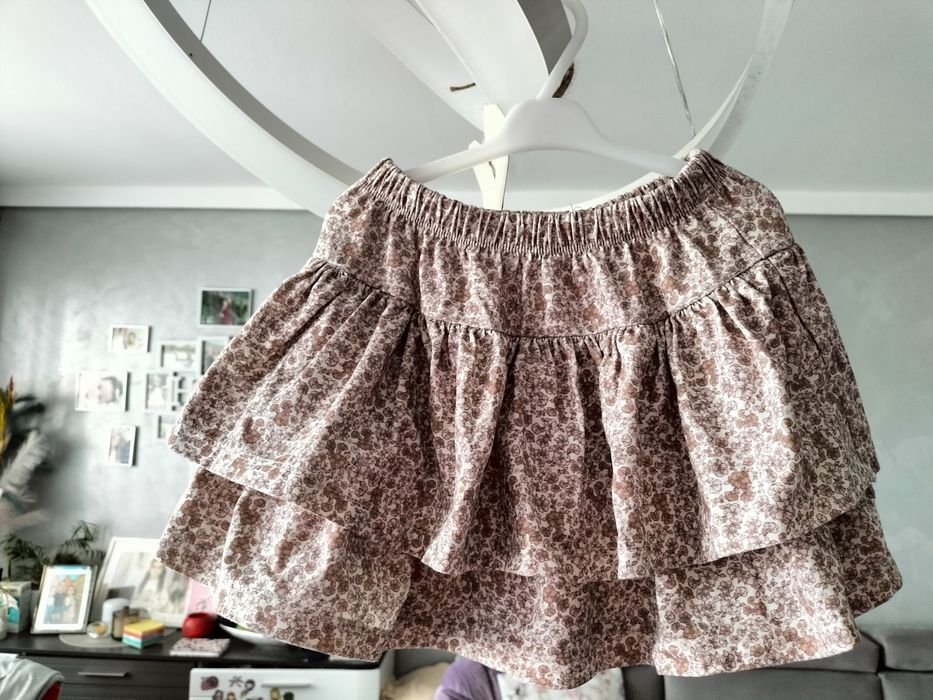 MakBa handmade spódniczka kwiaty falbanki 116