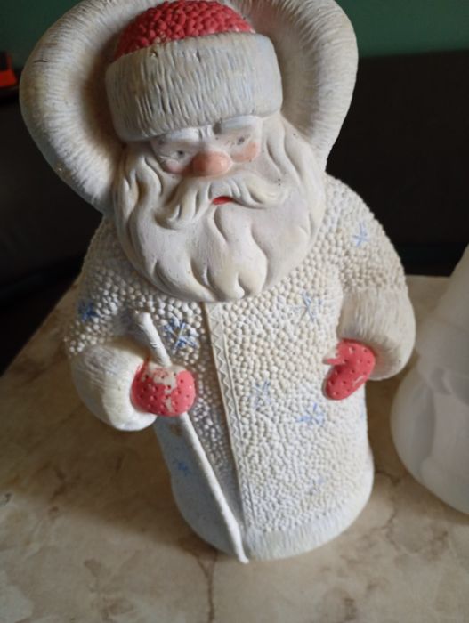 Дед Мороз под ёлку,огромный,пластмассовый,советский.Винтаж.