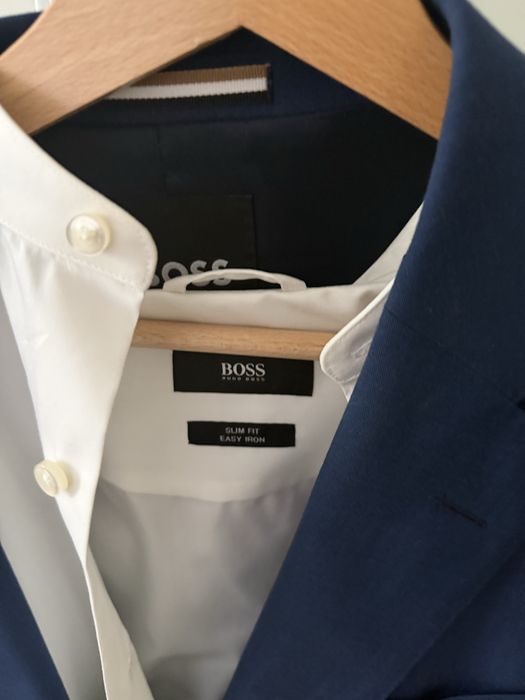 Meski garnitur Hugo Boss jak nowy komplet z koszula
