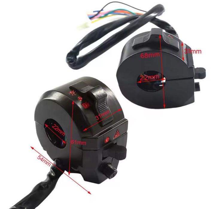 espelhos, piscas,comandos, punhos para moto