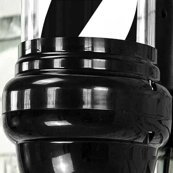 Barber Pole (Luz de Barbearia e Cabeleireiro) na Cor Preta