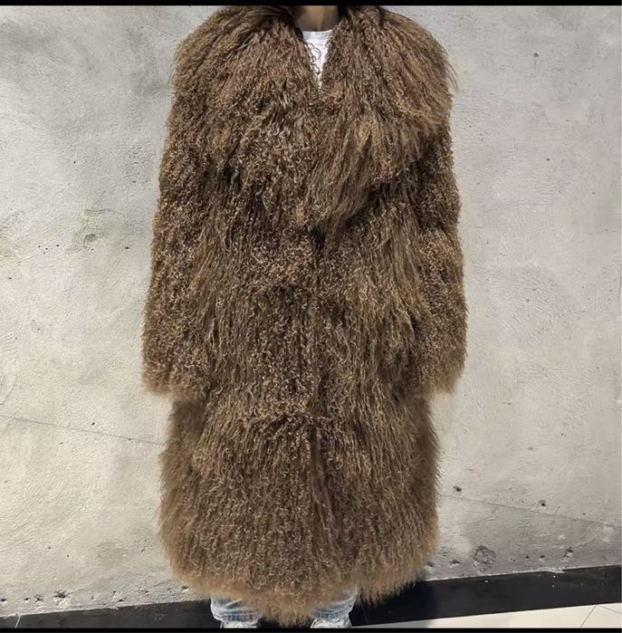 Kontantto plaszcz futro naturalne z lamy kolory rozne xs-3xl