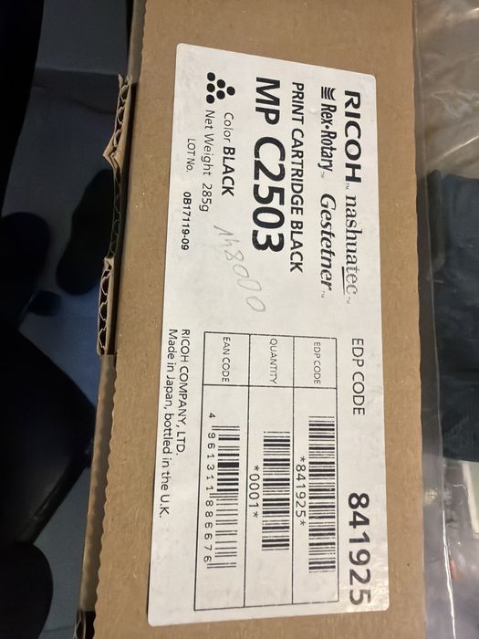 Toner ricoh mp c2503 czarny, black, yellow, magenta