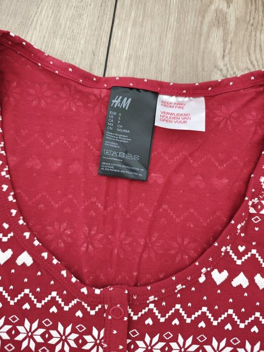 Piżama H&M * S 36 * czerwona * legginsy * longsleeve