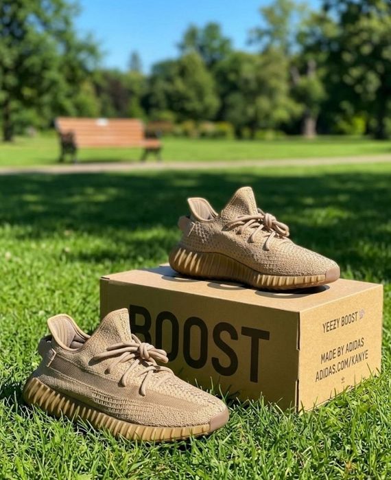 Чоловічі літні коричневі кросівки Adidas Yeezy boost 350/адідас