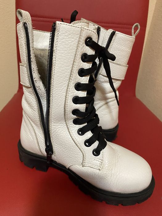 Чобітки для дівчинки високі шкіряні 30розмір