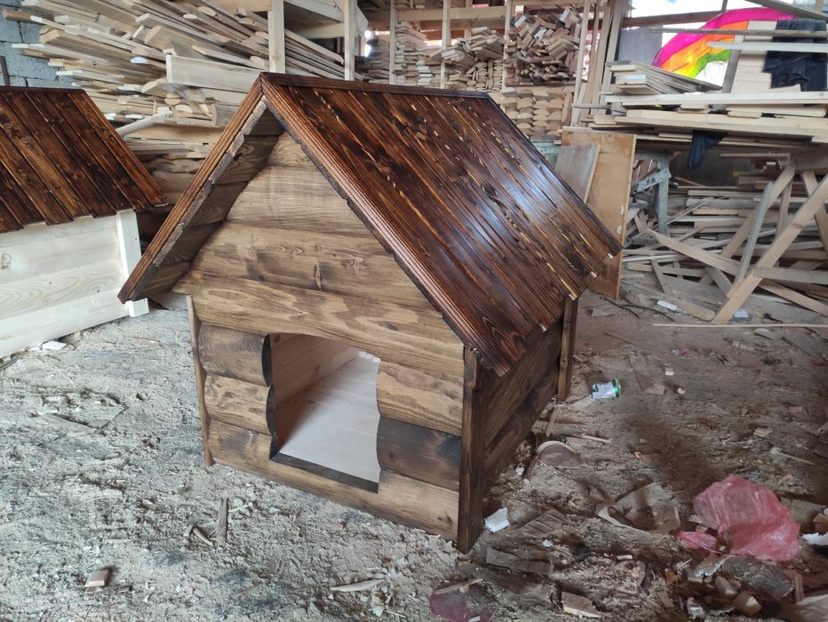 Будка для собаки. Собачі будки з фальш брусу блок хаусу.