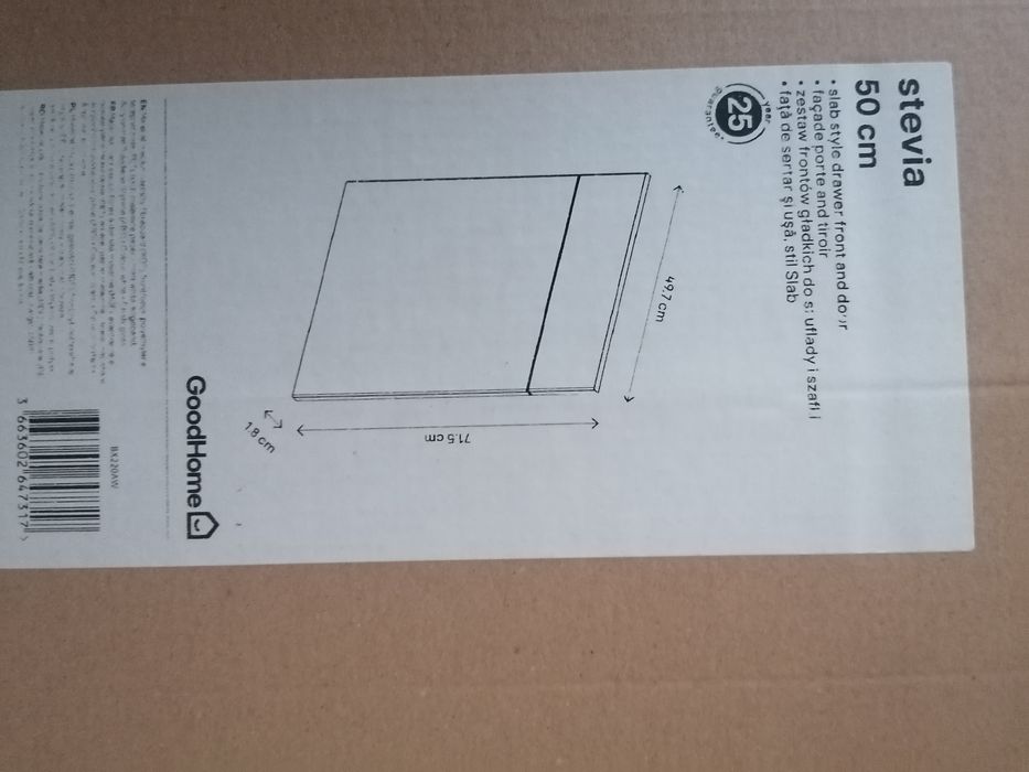 Nowy front kuchenny 50 cm biały połysk GoodHome
Opis: