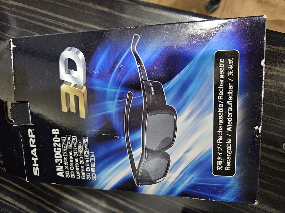 Sharp 3d-g/2d-r i an-3dg20-b okulary 3 Szt aktywne oryginał nowe