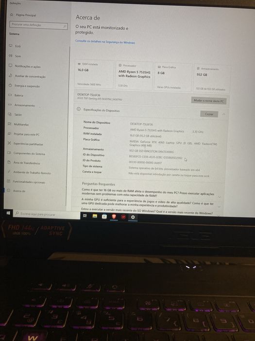 Asus Tuf Gaming | RTX 4060 8gb | 16gb Ram