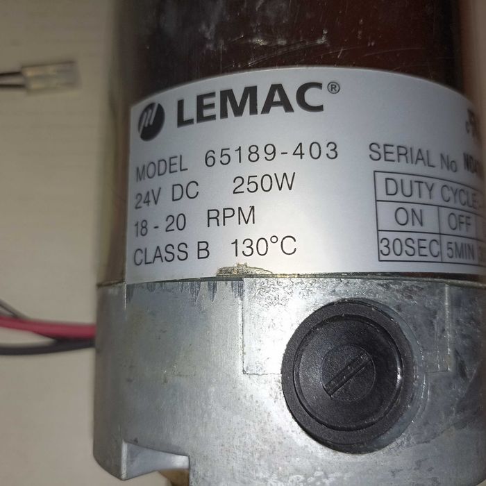 Silnik Lemac 24V DC 250W 18-20 obr./min. Acorn SuperGlide120 Niwnice ...