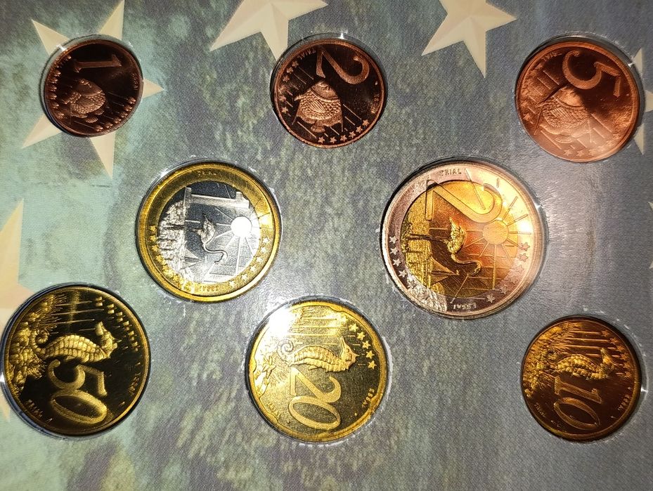 Carteira de Ensaio Moedas Euro Antilhas