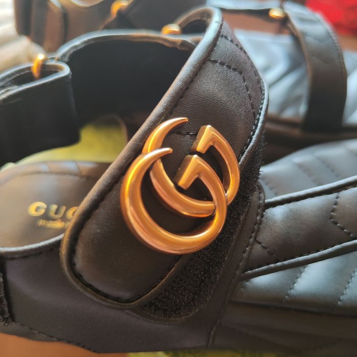 Gucci Marmont interlock sandałki r.39 skóra naturalna