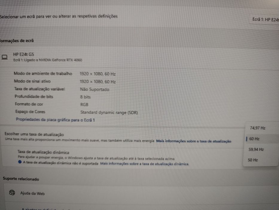 Monitor HP E24t G5 Touch