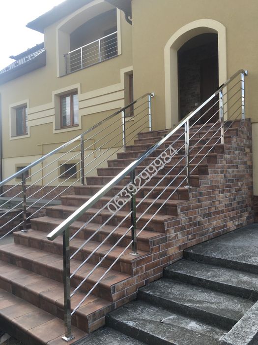 Перила з нержавіючої сталі та скла,скляні тераси,балкони зі скла