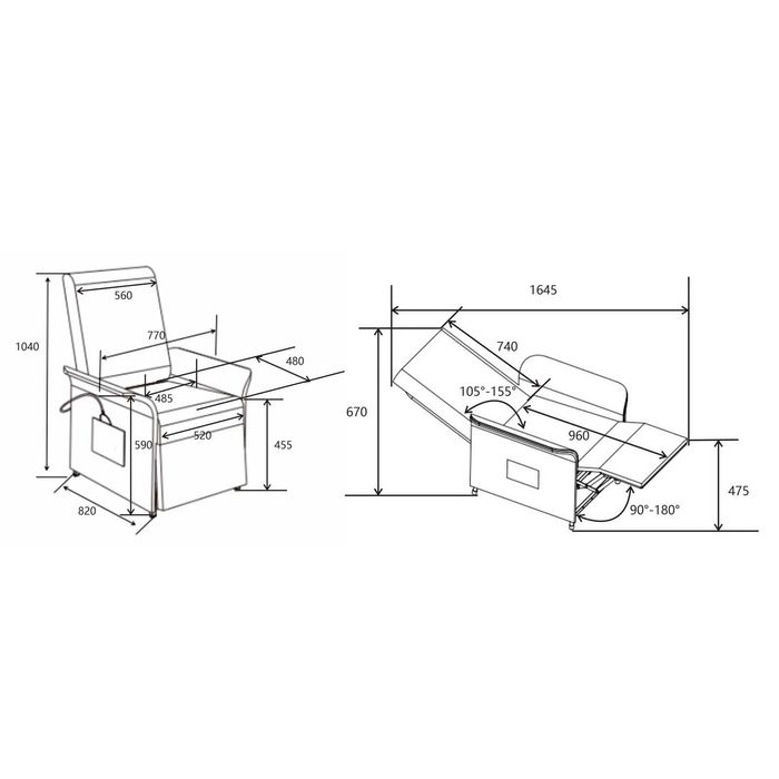 Nowy regulowany fotel / elektryczny / krzesło rozkładane / X1 !K497!
