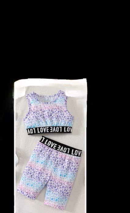 134 zestaw komplet dla dziewczynki bluzeczka i  getry