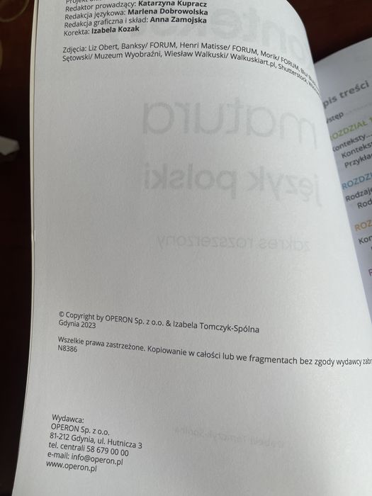 Matura jezyk polski- ,,Konteksty”