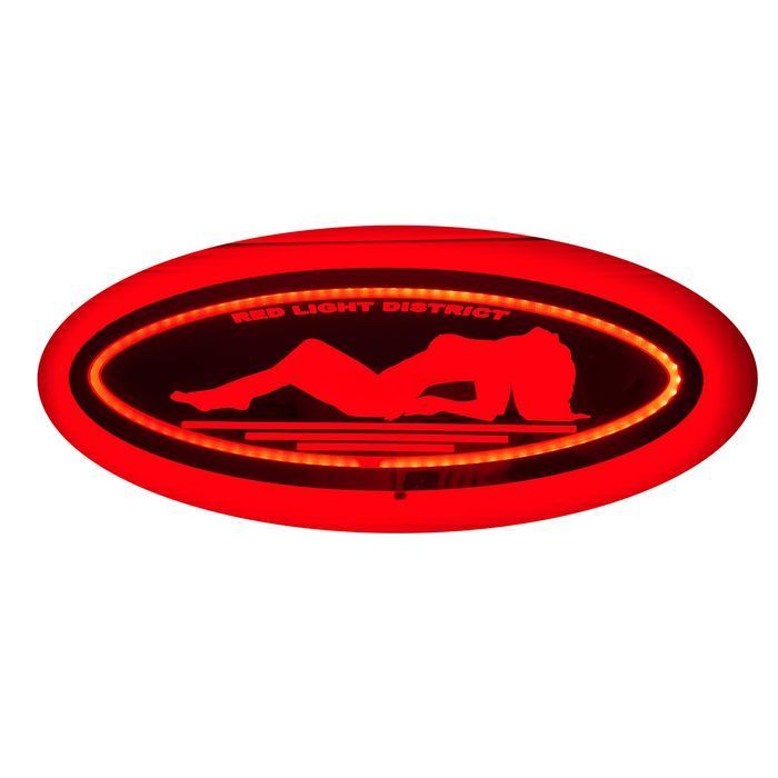 Red light district lustro LED , logo na tylną sciane TIR,I01-CZERW