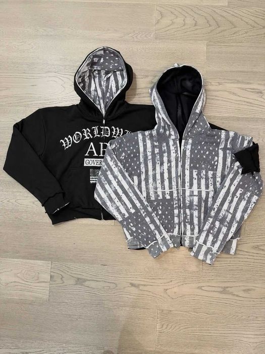 2 sided Zip-Hoodie America Двухсторонняя зипка америка S, M, L, XL