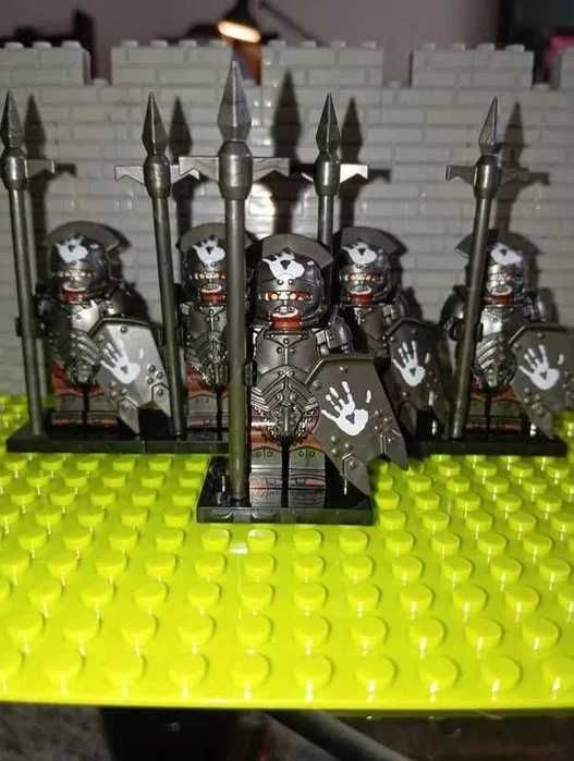 Zestaw 5szt figurki Czarny Ork Uruk Hai! Lotr jak LEGO Castle Hobbit