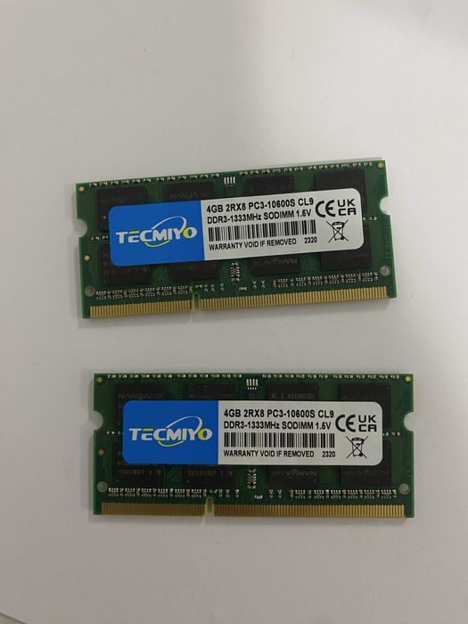 2x 4GB Memória Ram