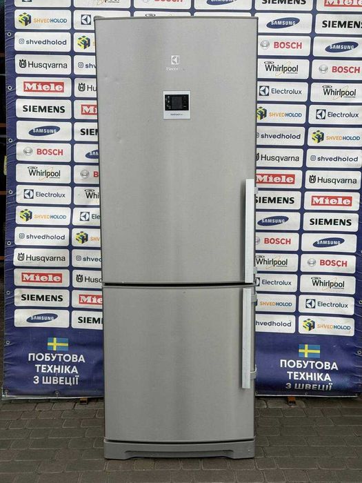 Холодильник б/в  ELERCTOLUX Розмір: 195/60/60 Металік No Frost  #07689