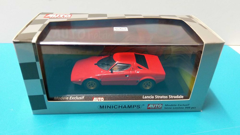 Lancia Stratos Stradale (1972/red) - Edição limitada Minichamps/AutoHebdo  escala 1/43