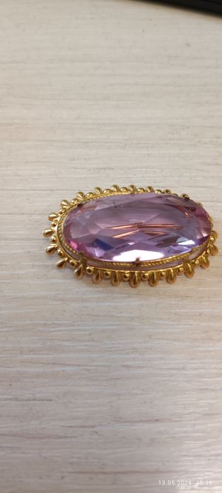 Брошь позолоченная с клеймом