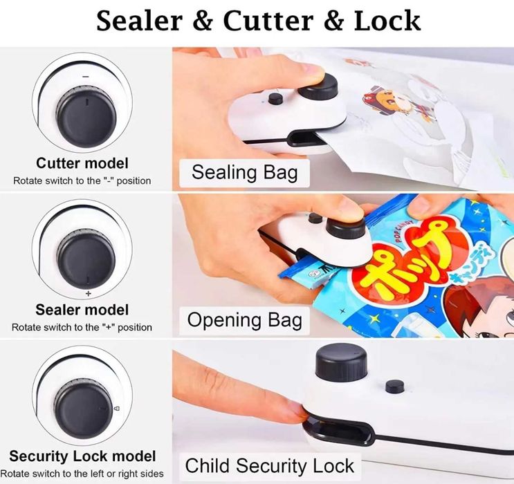 Selador termico sacos plastico comida armazenamento USB NOVO