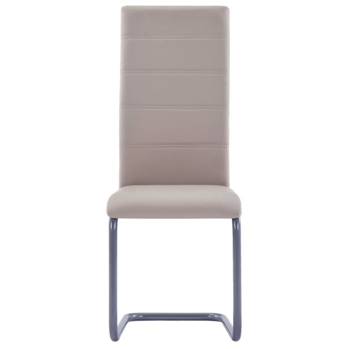 Conjunto 6 cadeiras em Couro artificial cor Cappucino