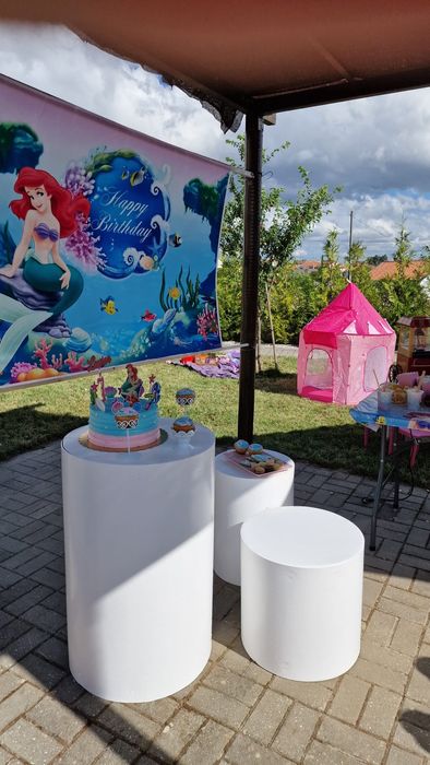 3 cilindros de decoração para festas