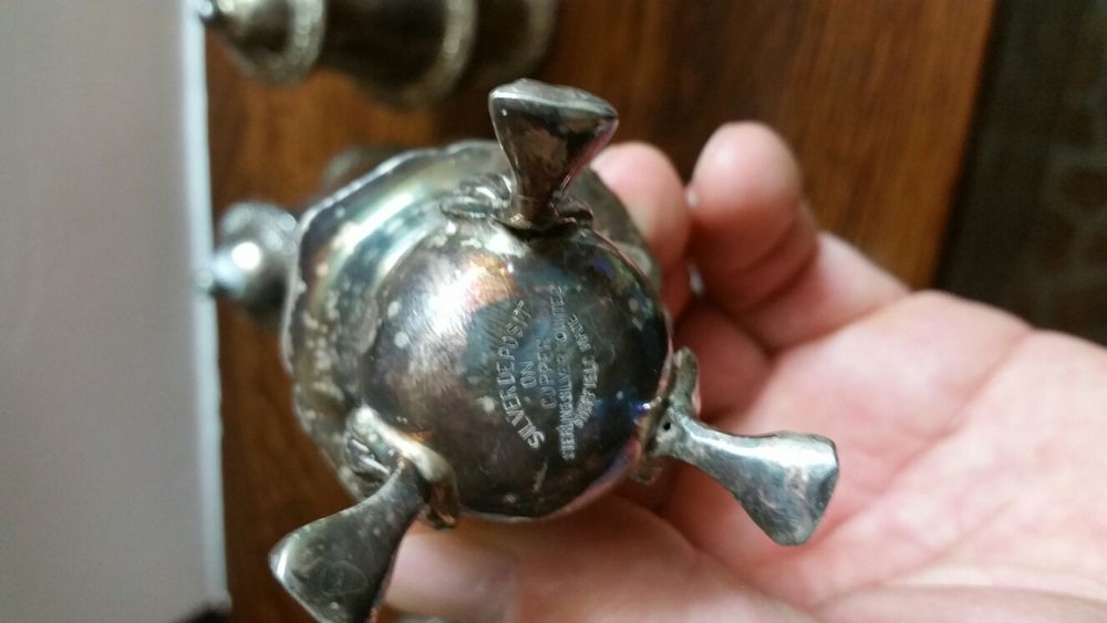 Zestaw komplet posrebrzany sosjerki solniczki antyk stare wiktoriański