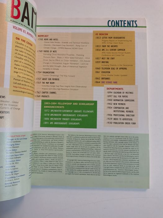 BAMS - Bulletin of The American meteorological society

Volume 83 Numb